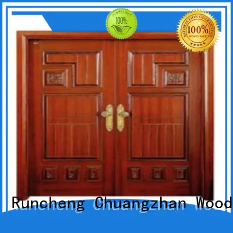 Runcheng Chuangzhan durability double door design in wood series for indoor