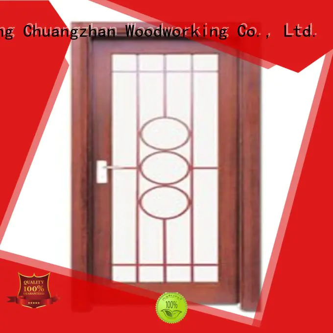 Runcheng Chuangzhan durability glazed wood door Supply for indoor