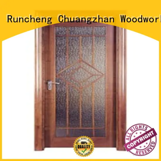 Runcheng Chuangzhan high-quality pine wood flush door manufacturer series for offices