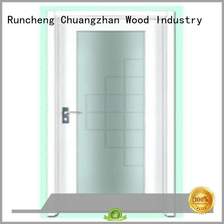 Runcheng Chuangzhan exquisite flush solid core wood interior doors design for indoor