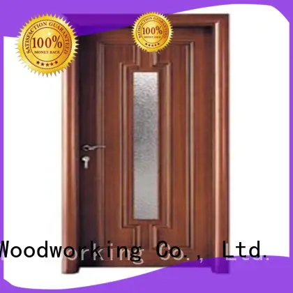 Custom door glazed wooden double glazed doors Runcheng Woodworking durable