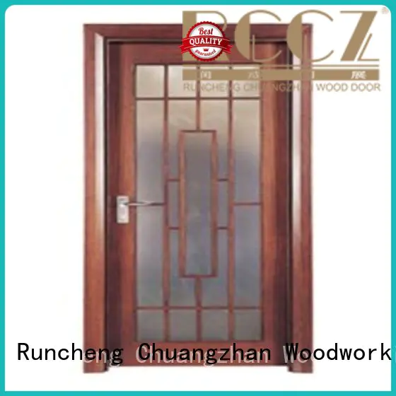 attractive glazed wood door door supplier for hotels