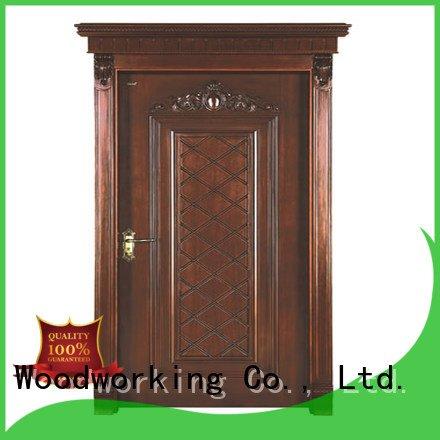 wooden pp035 Runcheng Woodworking cheap wooden front doors