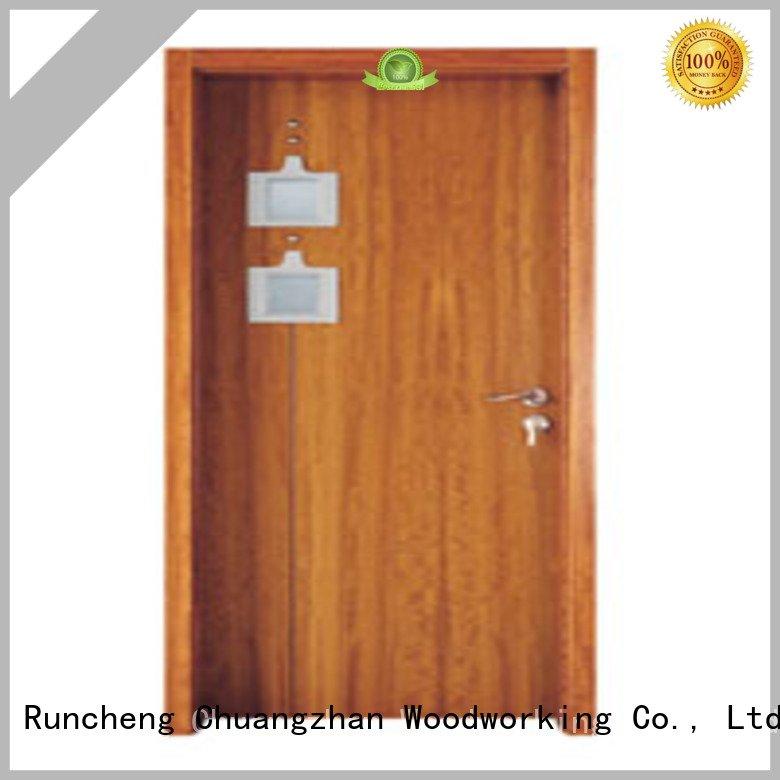 glazed door Runcheng Woodworking wooden double glazed doors door glazed