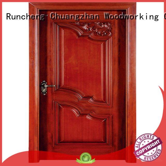 Wholesale wooden interior wooden door with solid wood Runcheng Woodworking Brand