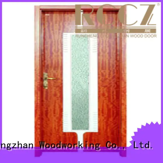 wooden glazed front doors x0104 x0234 Runcheng Woodworking Brand