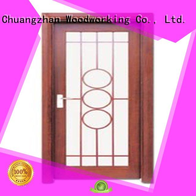 durable door wooden double glazed doors glazed Runcheng Woodworking Brand