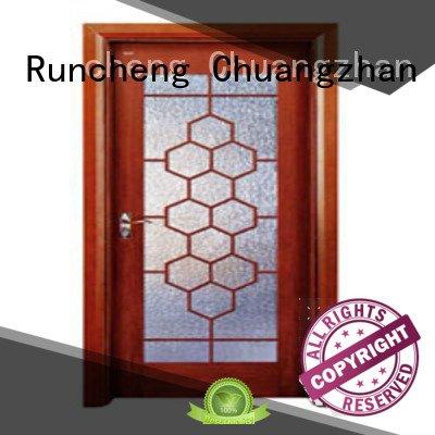 glazed door wooden glazed front doors Runcheng Woodworking