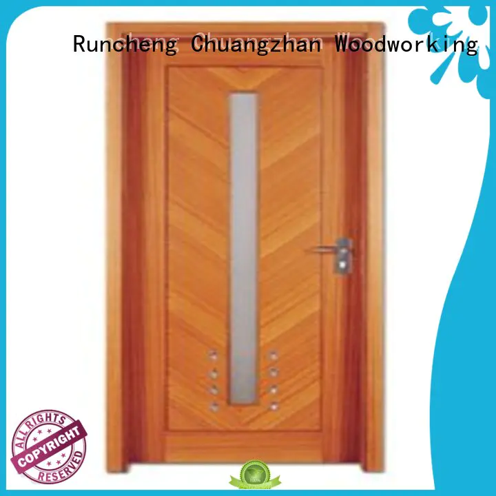 Runcheng Chuangzhan modern pine wood flush door manufacturer supplier for indoor