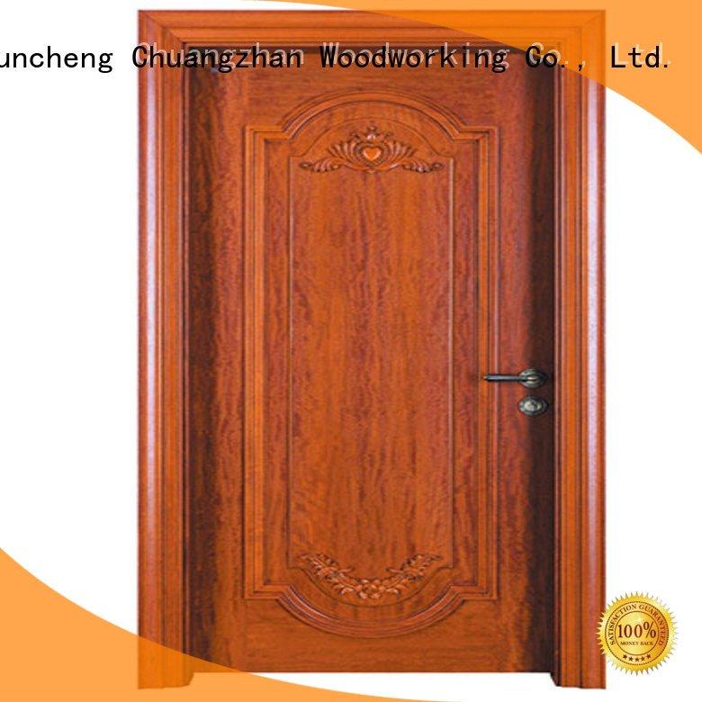 x050 wooden Runcheng Woodworking cheap wooden front doors