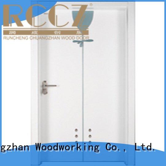 pvc bathroom wooden door s0102 wooden bathroom door Runcheng Woodworking