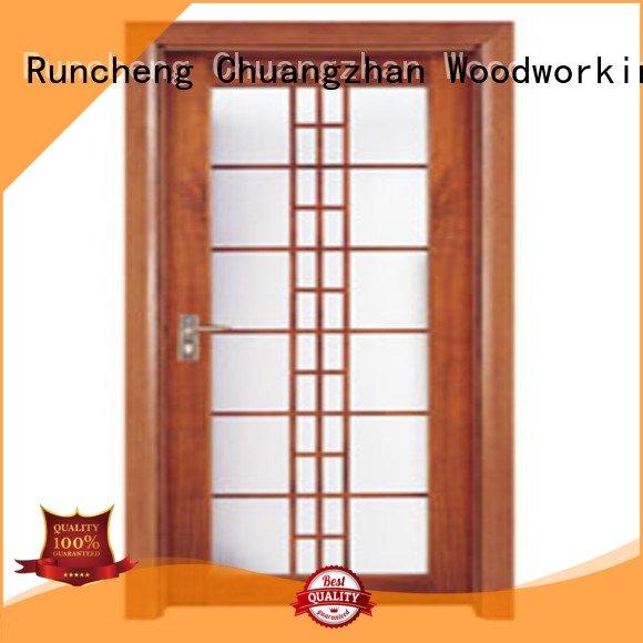 glazed door Runcheng Woodworking wooden double glazed doors