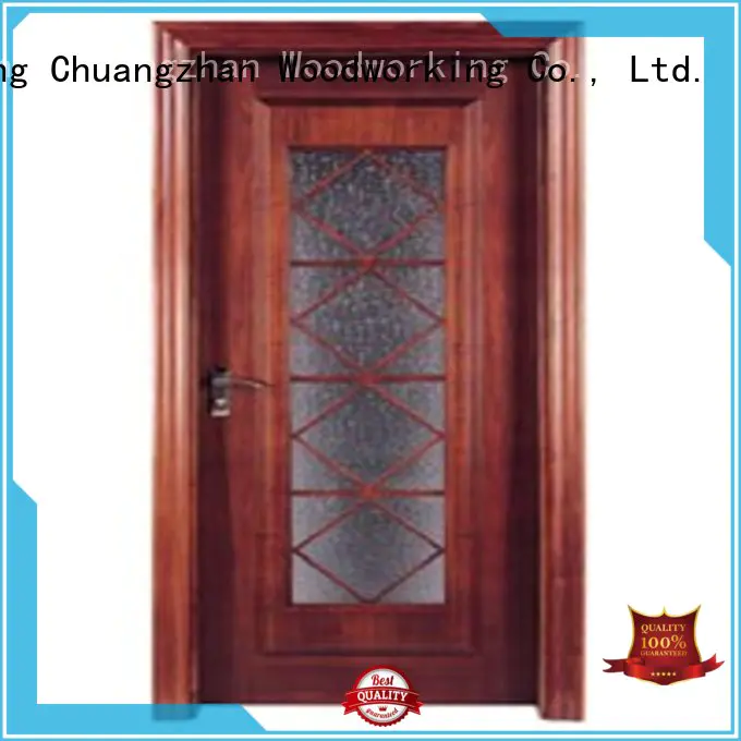 Custom durable wooden double glazed doors glazed Runcheng Woodworking