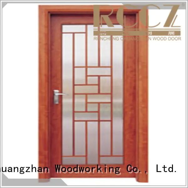 Custom wooden double glazed doors glazed door door Runcheng Woodworking