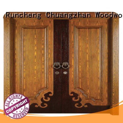 auspicious wooden door door double Runcheng Woodworking