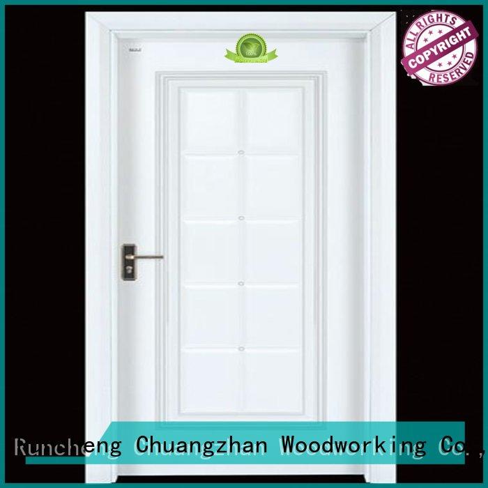 cheap wooden front doors door interior wooden door with solid wood Runcheng Woodworking Brand