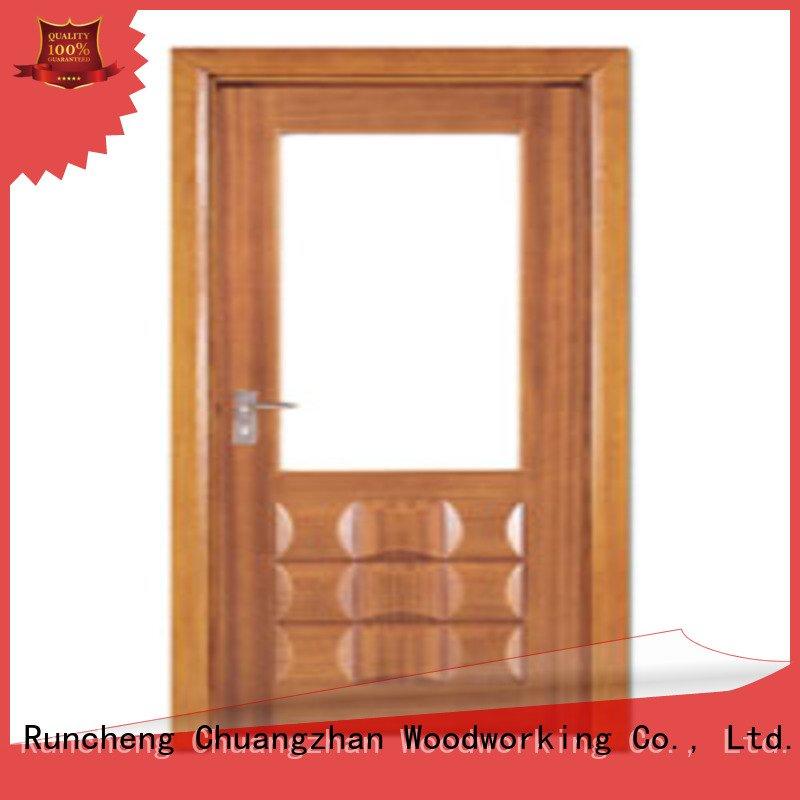 wooden glazed front doors glazed door door Runcheng Woodworking