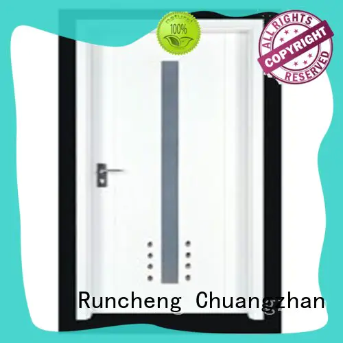 popular solid wood flush exterior door design for homes Runcheng Chuangzhan