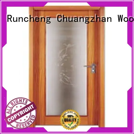 popular solid wood flush exterior door series for offices Runcheng Chuangzhan
