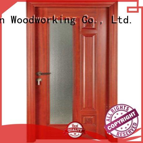 Custom wooden glazed doors solid door pure Runcheng Woodworking