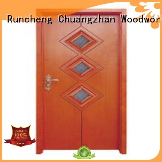 glazed door durable Runcheng Woodworking Brand wooden double glazed doors