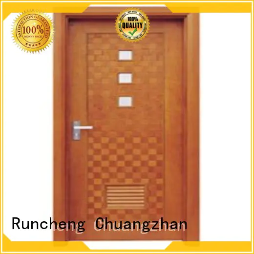 Runcheng Chuangzhan modern solid wood flush door wholesale for hotels