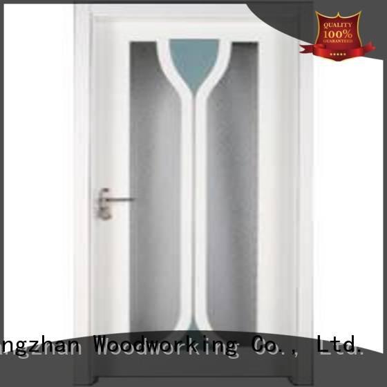 x0343 s0083 wood wooden glazed front doors Runcheng Woodworking