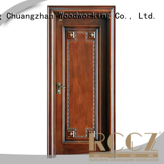 Runcheng Woodworking solid wood bedroom composite door design veneer composited