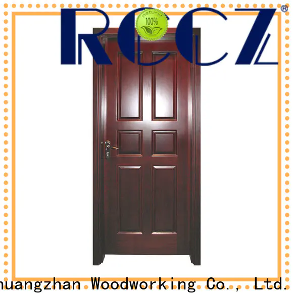 Custom interior wood doors with glass factory for indoor