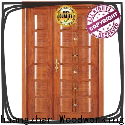 New double entrance doors wooden supply for homes