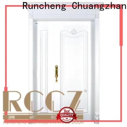 Runcheng Chuangzhan veneer double wood front doors for business for homes